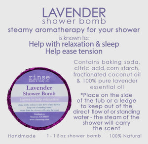 Lavender Shower Bomb by Rinse Bath and Body