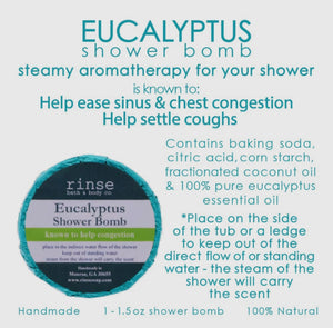 Eucalyptus Shower Bomb By Rinse Bath and Body