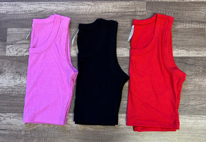 Cropped Ribbed Tank