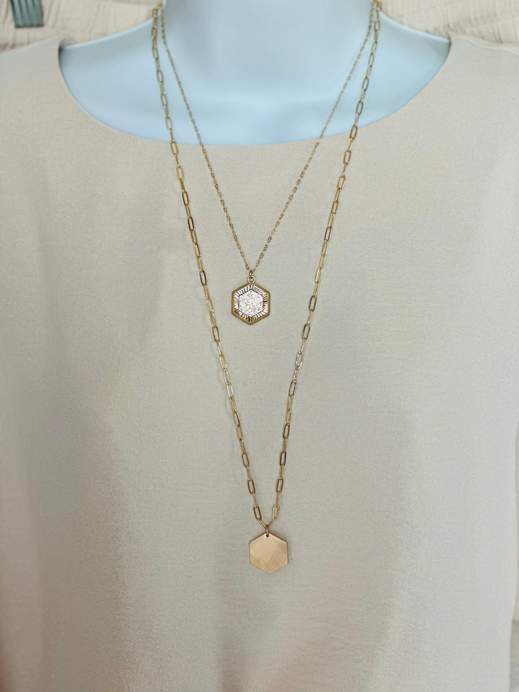 Double Layered Gold Necklace