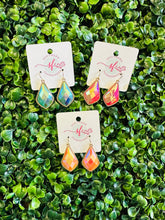 Load image into Gallery viewer, Iridescent Spring Teardrop Earrings
