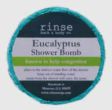 Load image into Gallery viewer, Eucalyptus Shower Bomb By Rinse Bath and Body