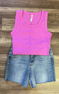 Cropped Ribbed Tank