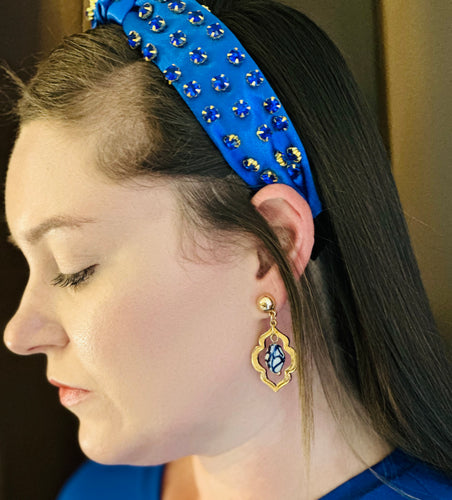 Blue & White Earrings