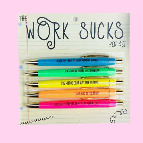 Work Sucks Pen Set by Fun Clubl