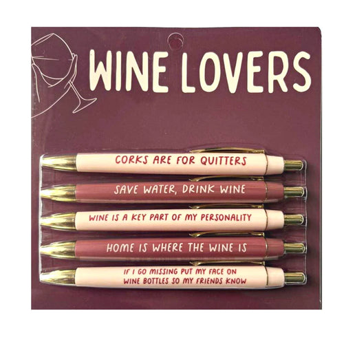 Wine Lovers Pen Set by Fun Clubhouse