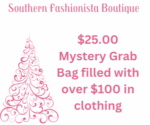 $25.00 Mystery Grab Bag with over $100 in Clothing and Accessories.