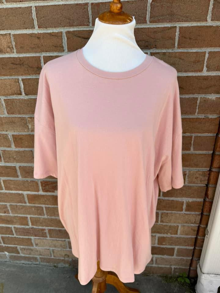 Mauve Oversize Boyfriend Top