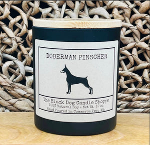 Doberman Pincher Candle
