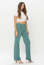 Load image into Gallery viewer, Garment Dyed Sea Green Judy Blue Flares JB88621