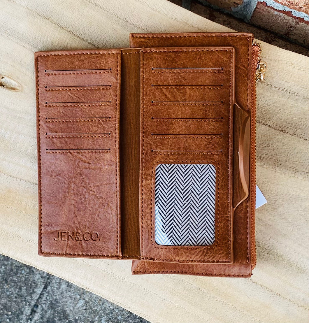 RFID Wallet w/ Snap Closure and Zip Change Pocket