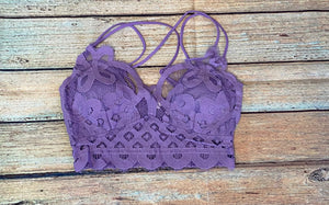 CROCHET LACE BRALETTE WITH BRA PADS