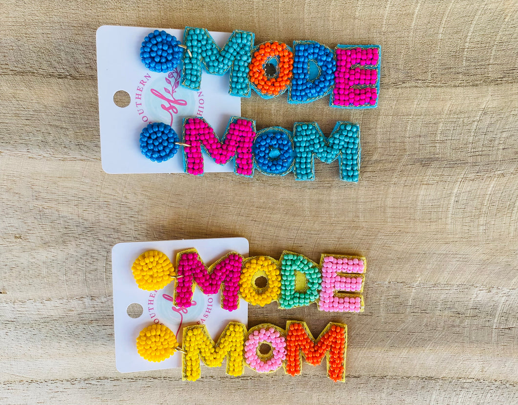 Mom Mode Seed-bead Earrings